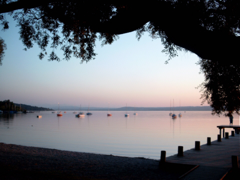 Ammersee Herrsching Abendstimmung