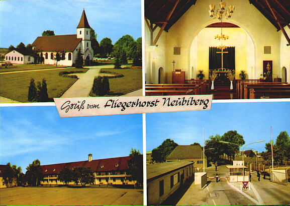Fliegerhorst Neubiberg - ältere Postkarte